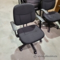 Black Office Meeting Chair w/ Fixed Arms