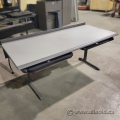 Grey Haworth Training Table w/ Two Keyboard Trays 72" x 30"
