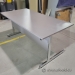 Grey Straight Desk Training Table w/ Chrome Frame