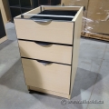 Blonde 3 Drawer Under Desk Mounting Pedestal Cabinet