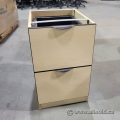 Blonde 2 Drawer Under Desk Mounting Pedestal Cabinet