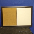 Quartet Espresso Combination Magnetic Whiteboard/Cork Board