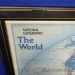 Framed World Map under Glass