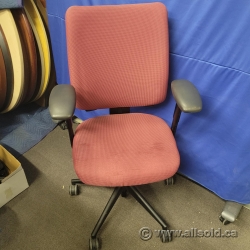 Red Turnstone Crew Office Task Chair by Steelcase, B Grade Red Turnstone Crew Office Task Chair by Steelcase, B Grade