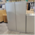 Steelcase 42" x 18" x 66" Silver 2 Door Storage Cabinet, Locking