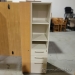Haworth White and Light Maple Wardrobe Storage Cabinet Tower