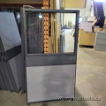 Boulevard Cubicle System Divider Wall Panels, Glass + Solid 66"