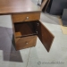Walnut L-Suite Desk w/ P-Run Off Single Pedestal
