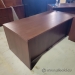 Mahogany Straight Desk w/ Client Knee Space and Single Pedestal