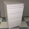 Haworth Beige 3 Drawer Rolling File Storage Pedestal Cabinet