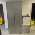 Steelcase 84 in. Silver 2 Door Storage Cabinet, Locking