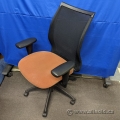 Haworth Brown & Black Mesh Back Office Chair w/ Adjustable Arms