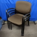 Lacasse United Brown Office Stacking Guest Chairs w/ Black Frame