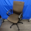 Lacasse United Freestyle Brown Meeting Task Chair w/ Fixed Ams