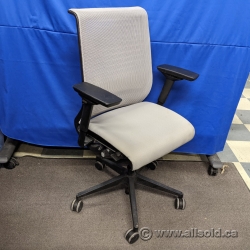 Steelcase Think Silver Mesh Back Adjustable Task Chair w/ Lumbar