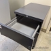 Teknion Dark Grey 2 Drawer Pedestal File Cabinet, Locking