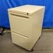 Tan 2 Drawer Under Desk Letter Pedestal Cabinet, Locking