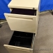 Tan 2 Drawer Under Desk Letter Pedestal Cabinet, Locking