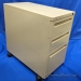 3 Drawer Beige Under Desk Pedestal File Cabinet, Locking