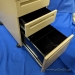 3 Drawer Beige Under Desk Pedestal File Cabinet, Locking