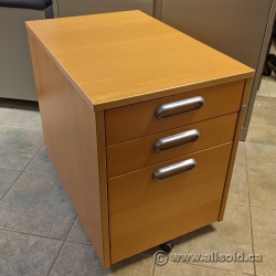 Honey IKEA Galant 3 Drawer Box Box File Rolling Pedestal