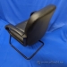 Black Leather Style Sleigh Base Guest Chair