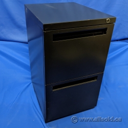 Inscape Black 2 Drawer File File Pedestal Cabinet