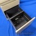 Grey Meridian 2 Drawer Rolling Pedestal Cabinet w/ Cushion Top