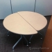 Blonde Modular Boardroom / Training Table w Grey Legs
