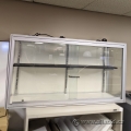 48" Illuminated Glass Display Case w/ Adjustable Shelf, Silver