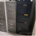 Charcoal Vertical 4 Drawer File Cabinet, Locking