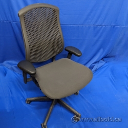 Herman Miller Celle Grey Ergonomic Task Chair with Padded Seat