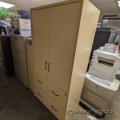 Blonde 2 Door, 2 Drawer File Storage Cabinet w/ Keys
