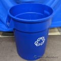 Blue 32 Gallon Commercial Recycle Trash Bin