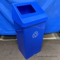 Square Blue Recycle Can w/ Lid