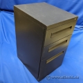 Charcoal Meridian 3 Drawer Pedestal File Cabinet, Locking