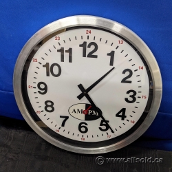 Quartex Quartz Wall Clock with AM/PM