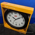 Black Round Wall Clock, 10"