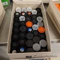 Set of 40 Film Canisters with Caps. Various Colours
