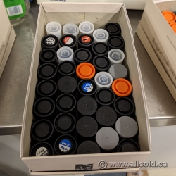 Set of 40 Film Canisters with Caps. Various Colours