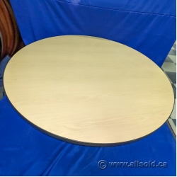 48" Blonde Haworth Round Office Table Top, Surface Only