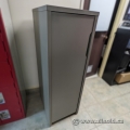 54" Grey and Beige Single Door Wardrobe Storage Cabinet