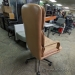 Tan Leather Office Meeting Chair with Spin Height Adjustment