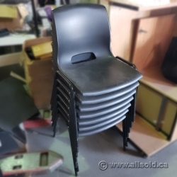Charcoal Black Stacking Guest Chair