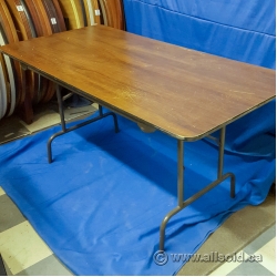 60x30 in Wooden Folding Table