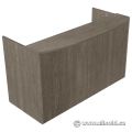 Heartwood Grey-Brown Single Pedestal Reception Desk with Runoffs