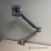 Grey Silver Monitor Arm Mount Stand w Swivel and Tilt Adjust