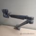 Grey Silver Monitor Arm Mount Stand w Swivel and Tilt Adjust