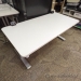 White Steelcase Powered Sit Stand Desk