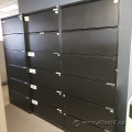 Black 6 Drawer Lateral File Cabinet